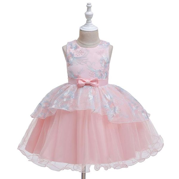 

baby dress for girls sleeveless bridesmaid pageant gown party vestido clothes for girls princess wedding birthday dresses cf, Red;yellow