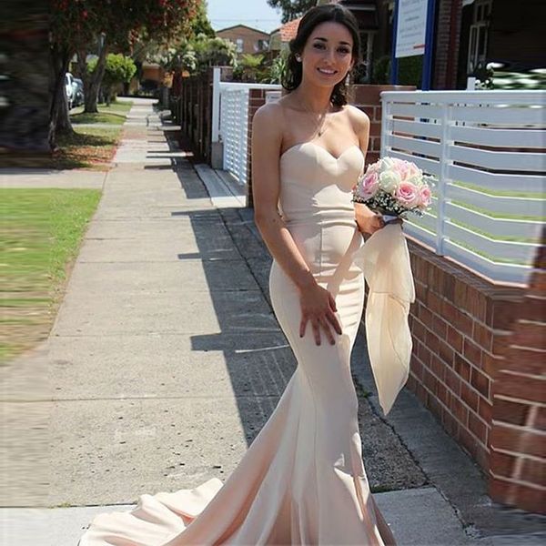 

без бретелек атласный белый длинные вечерние платья русалка труба длинные платья для выпускного вечера низкая задняя развертки поезд красивы, Black