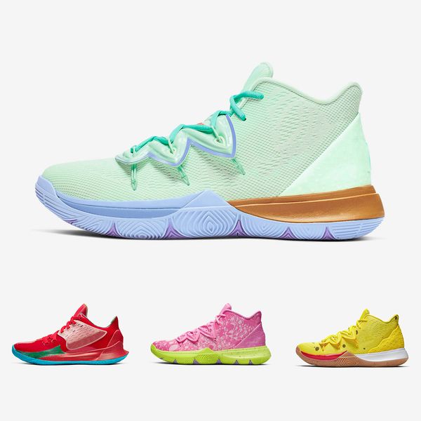 

sponge bob mens basketball shoes 5s trainers irving 5 mr. krabs patrick squidward sandy cheeks star men sports sneakers 36-46