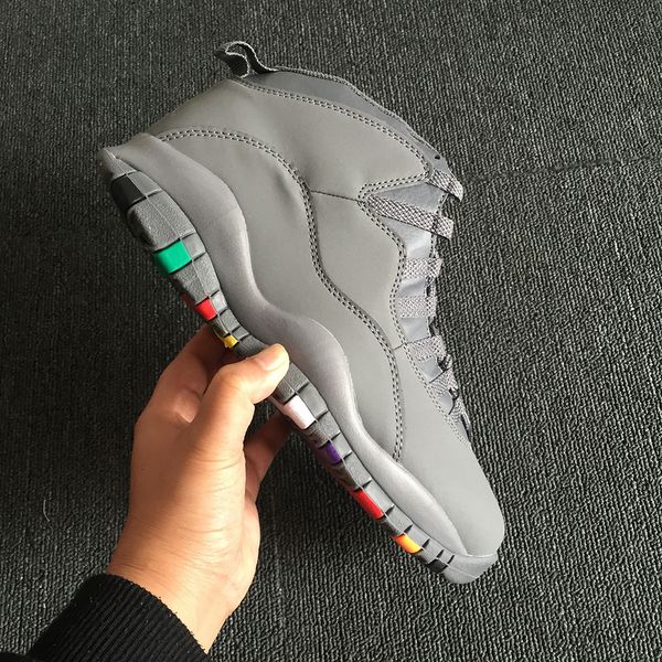 

new basketball shoes 10 x cool grey suede white multi-color nrg gray 310805-022 for men 10s j10 trainers man sports sneakers size 8-13