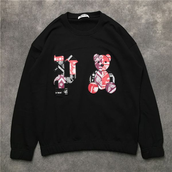 

givenchy men мужские дизайнерские толстовки givh58 новый модный бренд класса люкс стерео вышитые алфавит медведь узорчатый охранник одежда, Black