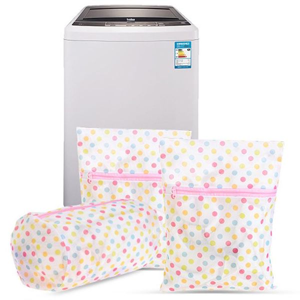 

washing care laundry bags 30*40cm print laundry bag clothes washing machine laundry bra lingerie mesh net wash bag pouch basket dh0962