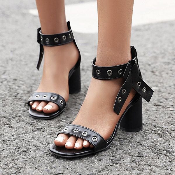 

women shoes sandals 2020summer gladiator women sandal buckle strap fashion shoes high heel woman sandalias mujer plus size 34-46, Black