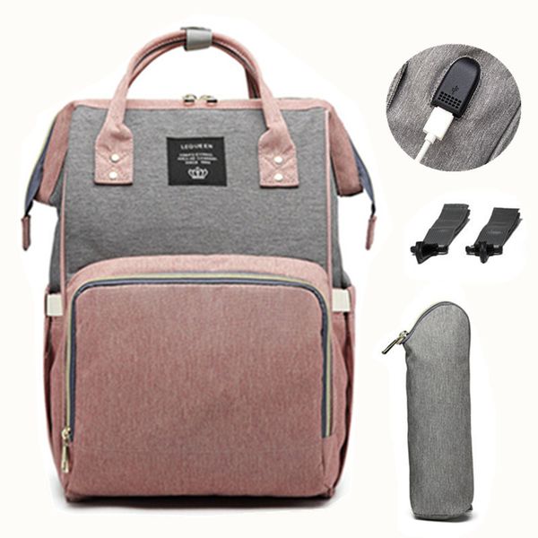 

lequeen usb diaper bag baby care backpack for mom mummy maternity wet bag waterproof baby pregnant