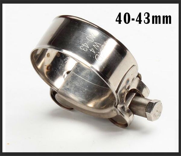 

36mm-63mm motorcycle akrapovic accessories stainless steel fixed modified exhaust pipe interface lock lock buckle card