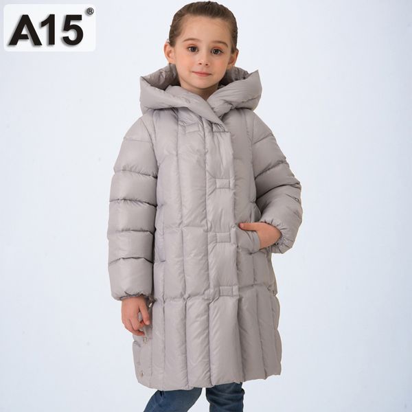 

kids girls jackets winter 2020 long warm duck down jacket for girl children outwear jacket parka big size clothes 5 8 10 12 year, Blue;gray