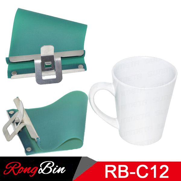 

бесплатная доставка сублимационный принтер 12 унций силиконовые кружки зажимы кружка обертывания резиновые силиконовые формы крепления