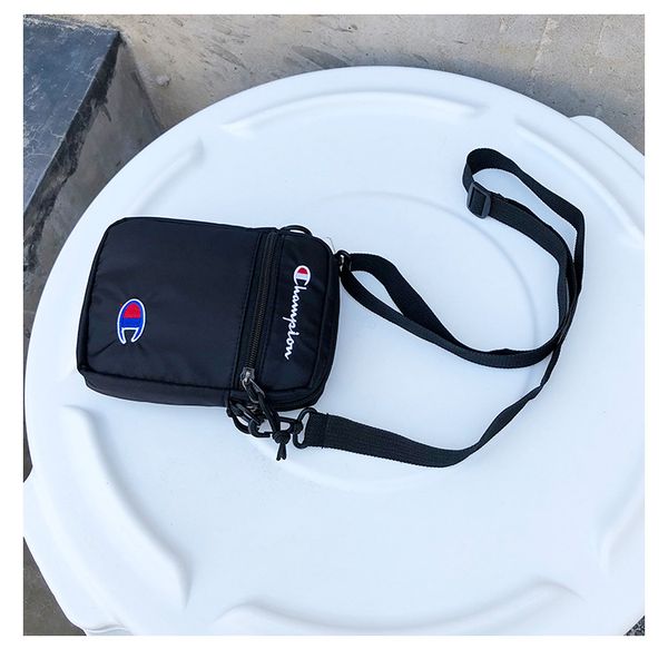 

Champion print nylon belt wai t bag fanny pack brand cro boy one houlder mini bag travel hopping teenager money card bag b383