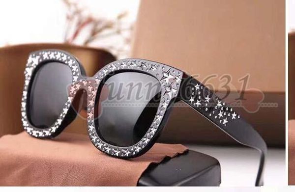 

summer woman fashion stars sunglasses ladies outdoor driving glasses beach glasses dazzle colour sunglasses, White;black