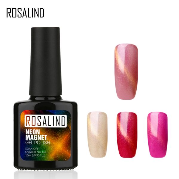 

rosalind gel 1s 10ml neon cat eye magnet nail polish soak off uv glitter nail gel polish lacquer long-lasting magnet stick