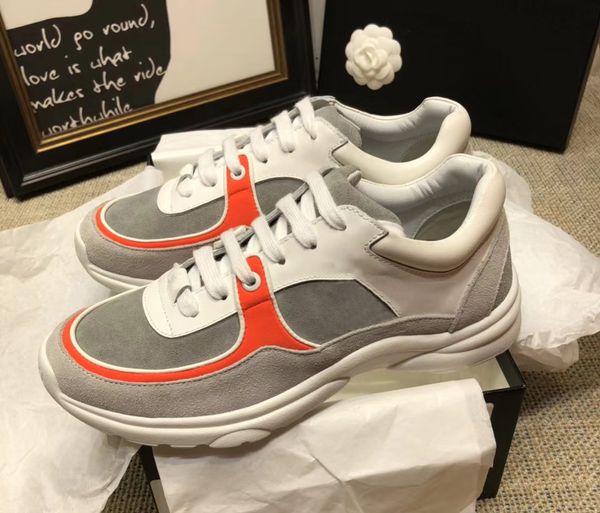 

name brand women men casual shoes designer low cut suede leather trainer walking jogging shoes sneaker on sale, Black