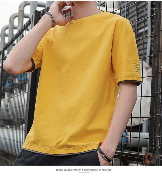 

письмо печать мужской одежда конструктора mens вскользь tshirts o шея коротких рукава тонких тройники панели лето, White;black