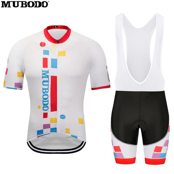 

2020mubodo cycling team jersey della bici breve vestito ropa ciclismo mens di estate quick dry pro maillot bicicletta cycling, Black;blue