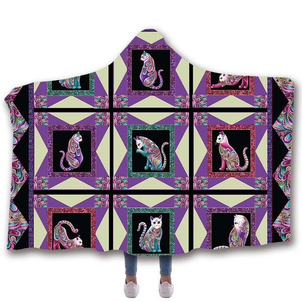 

softbatfy cat collection hooded blanket fleece throw blanket dropshipping