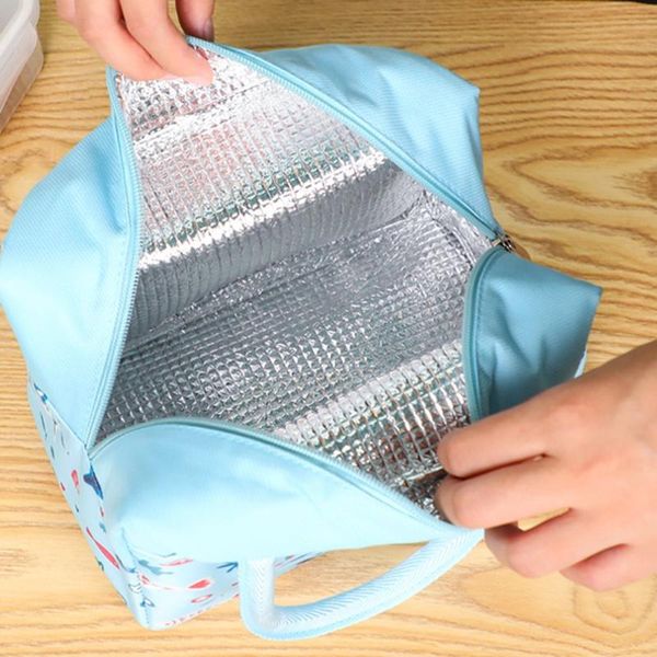 

мужская сумка с контейнерами 2020 новая мода простой стиль смазливая мультфильм большой емкости водонепроницаемый мешок обед neceser mujer, Blue;pink