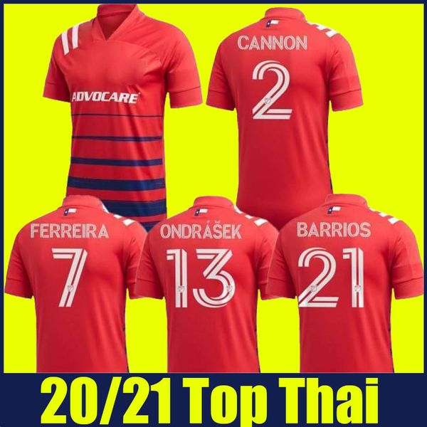 

mls 2020 fc soccer jerseys red home ferreira cannon football shirts acosta hedges soccer uniform 20/21 picault barrios pomykal jersey, Black;yellow
