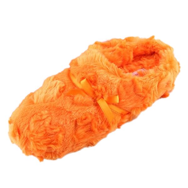 

women's winter fur slippers cute bowknot warm cotton soft plush home slippers shoes woman indoor female outdoor house, Black