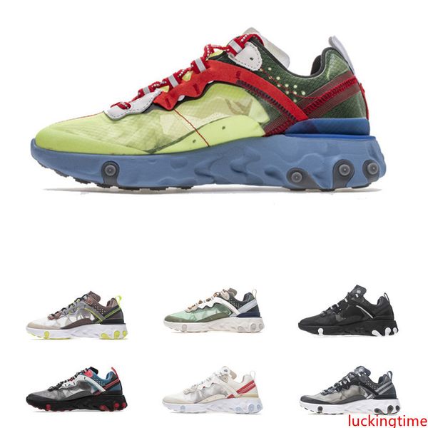 

2019 react element 87 undercover running shoes men womens sports running sneakers designer shoes with szie 36-46