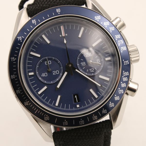 

omge chrono speed quartz men racing master co-axial dark side of the moon black watch brown leather professional watches mens wristwatches, Slivery;brown