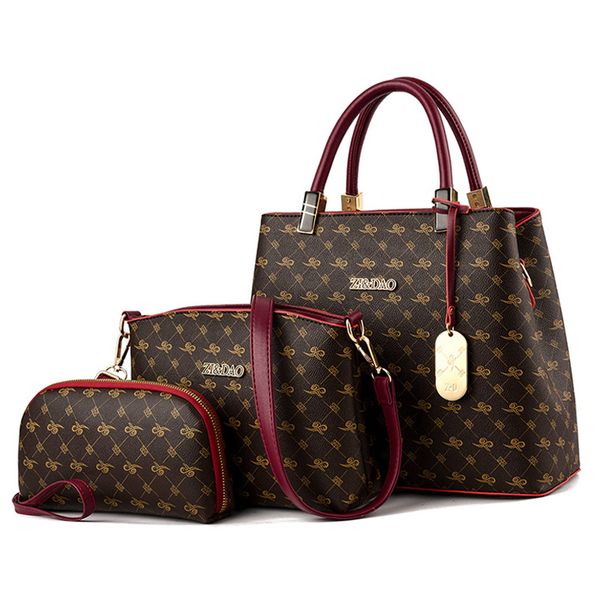 

3 pcs женщины сумки набор кожаный сумки новых женщин сумка дамы сумки на ремне, для 2020 luxury посланника bolsas