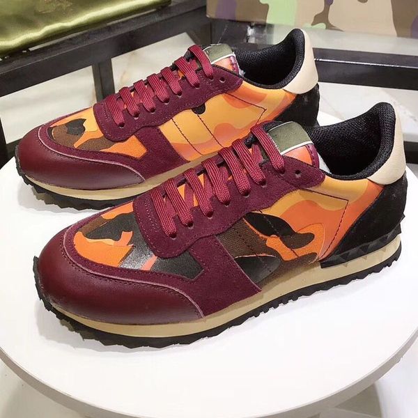 

2020 various styles mens comfort casual shoe rivets camouflage shoes casual style fashional design women shoes, Black