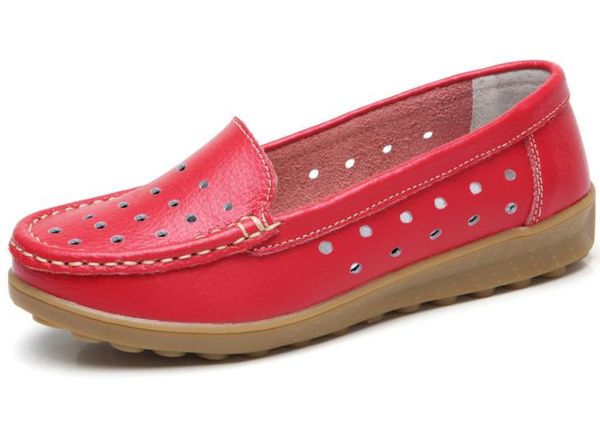 

women's shoes leather non-slip soft bottom women flats casual shoes 1066, Black