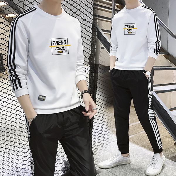 

fashion winter set tracksuit men sets new pants sweatshirt tracksuit jacket men outfit clothing set sportwear hommes coat jj60nt, Gray