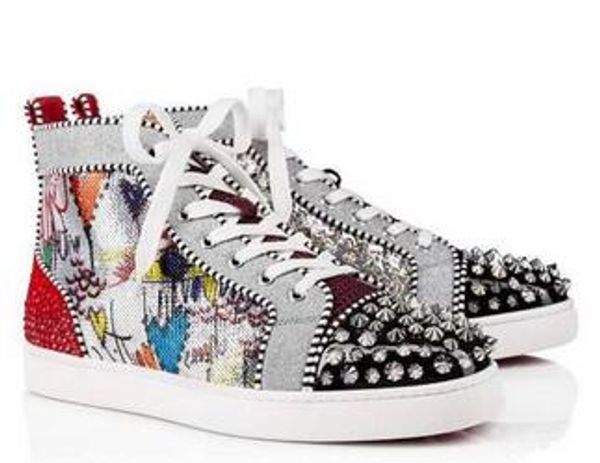 high top studded sneakers