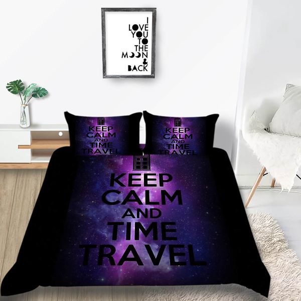 Time Travel Bedding Set Galaxy Fantasy Mysterious Creative Duvet