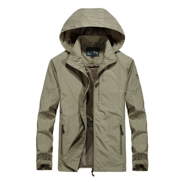 

plus size m-5xl new casual men's jackets waterproof spring hooded coats men outerwear casual brand male clothing thin jacket men, Black;brown