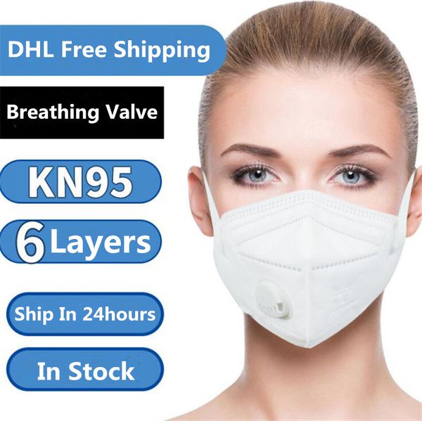 

disposable folding face mask kn95 with breathing valve face protective dustproof n95 masks with self-priming filter dhl ing