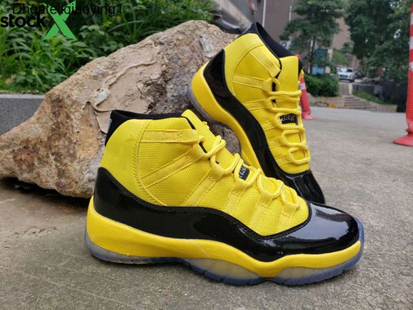 

оптового новых 11 xi желтой черных мужчин баскетбол обувь кроссовок спорт 11s высокое качество с размером коробки 7-13, Black