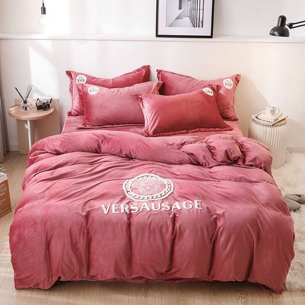 Bedding Solid Simple Bedding Set Modern Duvet Cover Set King Queen