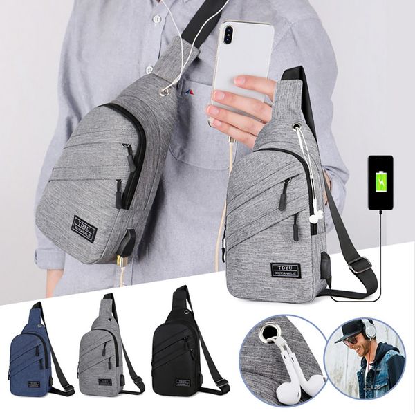 

men waterproof bags fashion outdoor male crossbody bag with interface fashion sports packs anti-theft