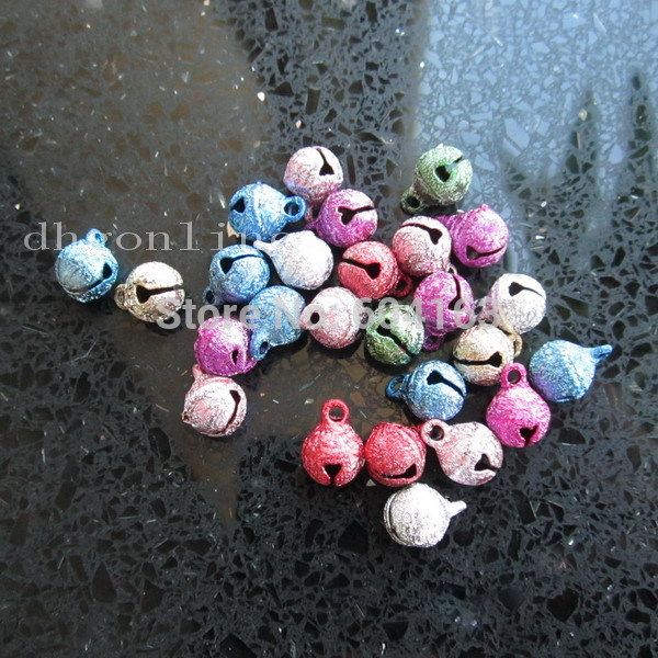 

300 pcs 8mm jingle bell assorted color charms for huge style7