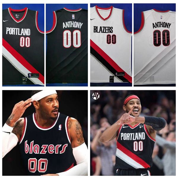 

Men portland 13 trail 13 blazer 00 carmelo 13 anthony black white wingman nba 13 jer ey hort, Black;red