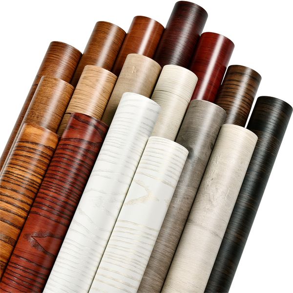 

120 cm wood grain sticker self-adhesive thickened pvc waterproof wall paper boeing film wardrobe door bookcase deskrenovation wallpaper