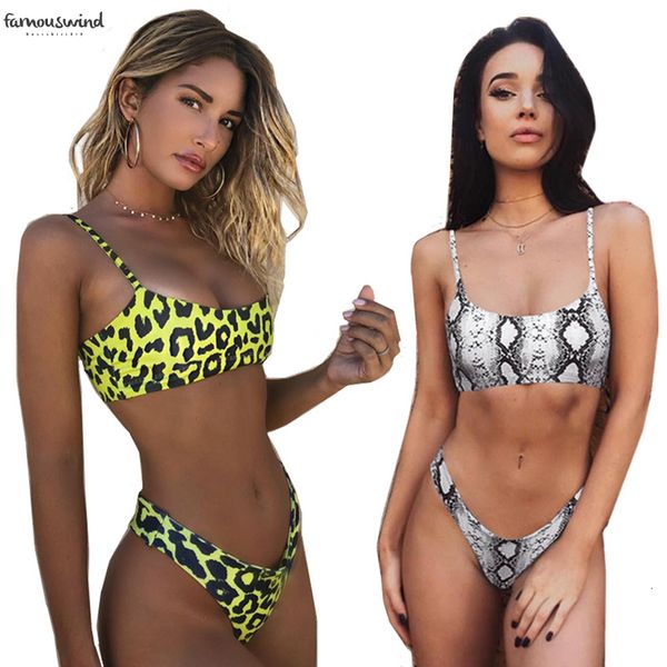 

snakeskin bikini women bikinis leopard swimwear biquini swim suit push up swimsuit female polyester beachwear swimming bikini women, White;black