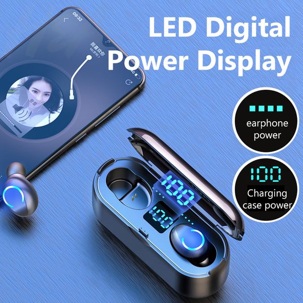 

wholesale mini tws bluetooth v5.0 earphones wireless headphones earphones 9d hifi sports waterproof wireless earphone headset earbuds