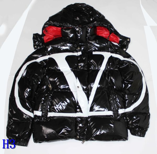 

mens down coat hooded letters printing thick jackets fashion hooded coat for women winter warm outdoor parkas wearh3, Black