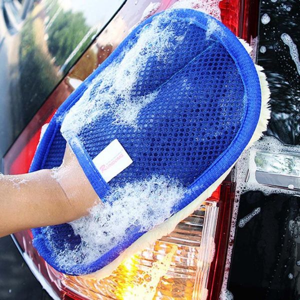 

1pcs car washer tool car wash clean sponge brush glass cleaner blue wave cars wash triangle