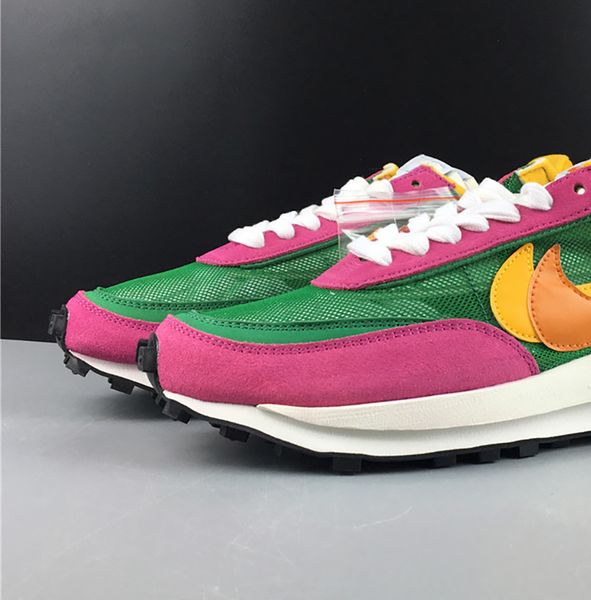 

sacai x ldv waffle daybreak pine green orange bv0073-301 women men basketball sports shoes sneakers trainers with original box, Black;white