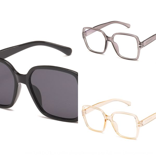 

2020 li nian square large frame plain glasses tiktok glasses frame, Silver