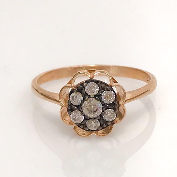 

бриллиантовое кольцо montür nostalgia rose серебряное кольцо, Golden;silver