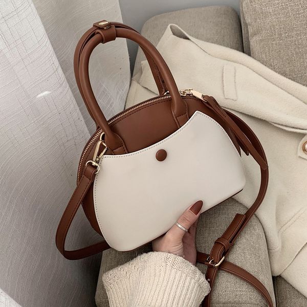 

женщины сумочка 2020 новый дизайнерский бренд моды hit color crossbody сумка vintage shell сумка плеча тотализатор