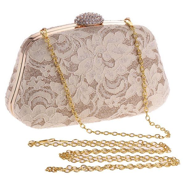 

women's elegant floral lace evening clutch party prom handbag bridal purse
