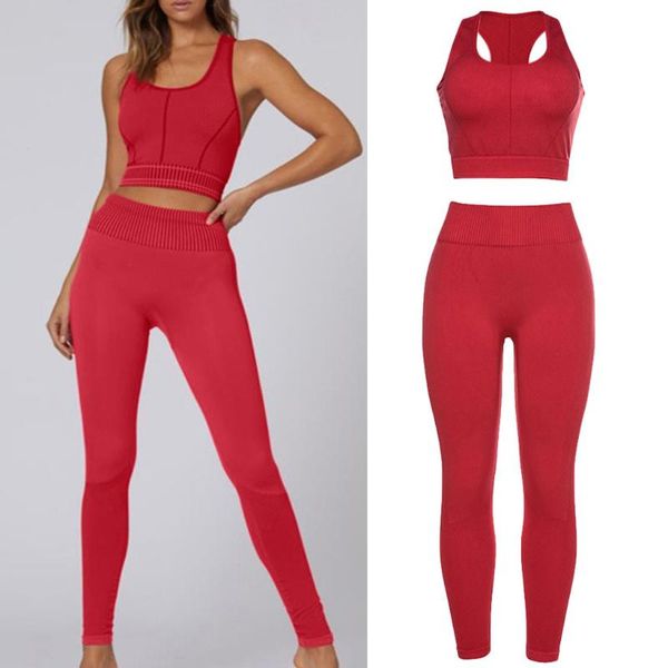

yoga tracksuit women fitness clothing sportswear high waist two piece legging fitness set gym push-up workout sets
