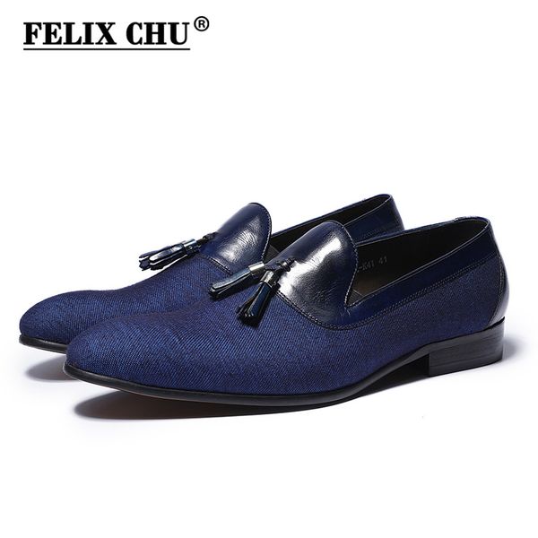 

2019 men's blue tassel loafers casual comfortable business office shoes for men wedding party shoes size 39-46, Black