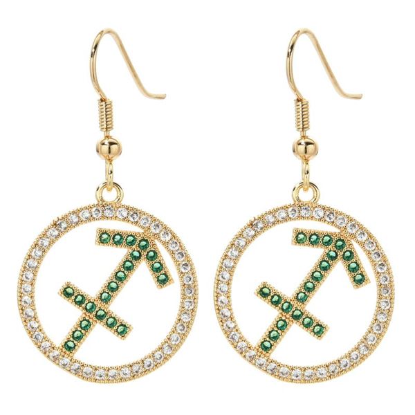 

fashion temperament zircon sagittarius earrings for women / girls wedding party jewelry earrings er-344, Silver