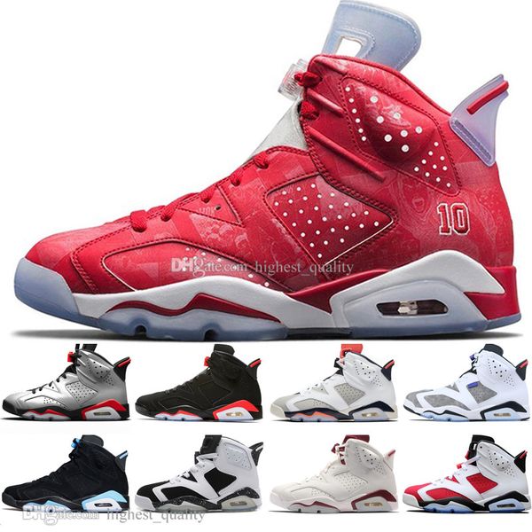 

drop shipping 2019 infrared bred 6 6s mens basketball shoes 3m reflective tinker flint sport blue white cement carmine men designer sneakers